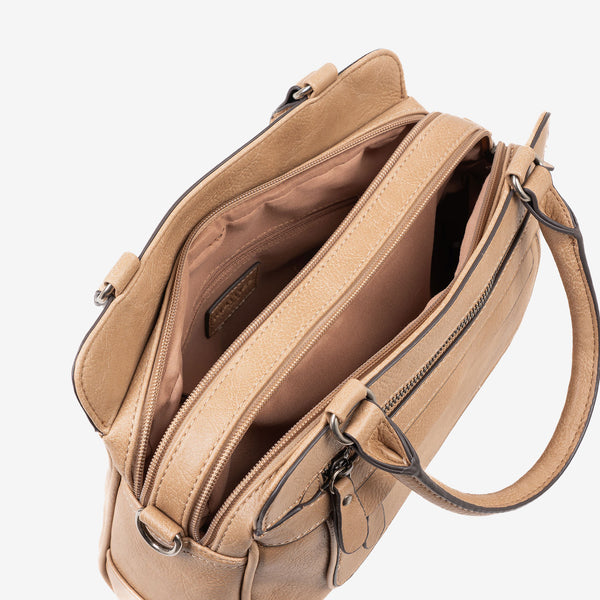 Handbag and shoulder bag Classic Series, camel color, v. 32x22x10 cm