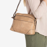 Bolso camel bandolera Classic-v. 25x21x10 cm