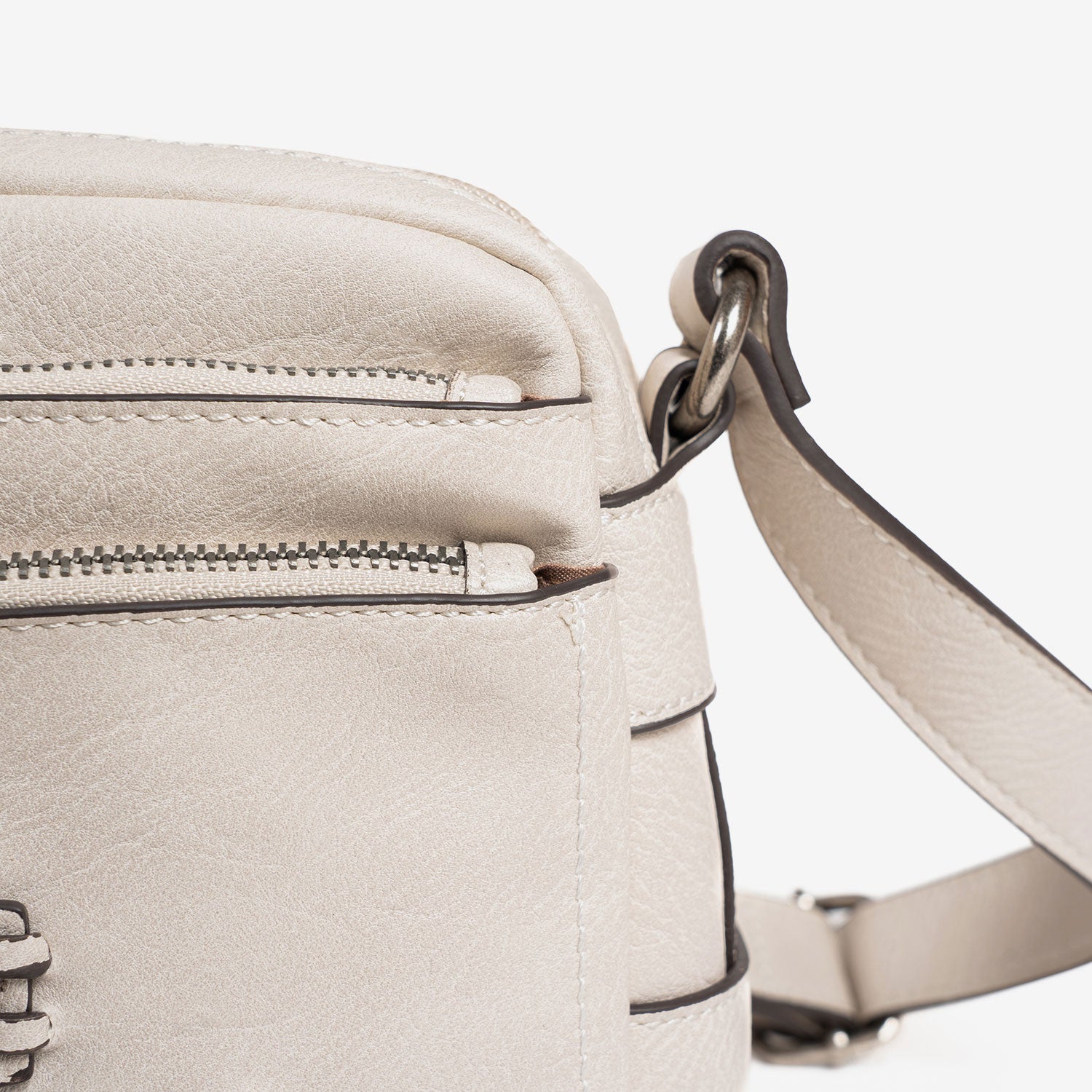 Bolso bandolera, color beig-v, Serie Classic. 24x17x8 cm