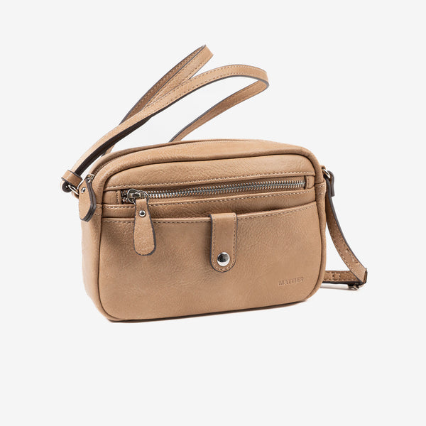 Small shoulder bag for women, camel-v color, Minibags series. 21x14x05 cm