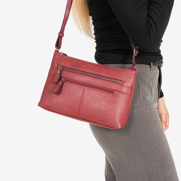 Mini bag for women, burgundy color, Minibags Series. 25.5x16x6 cm