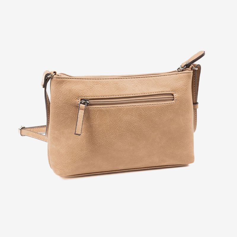 Mini bolso para mujer, color camel-v, Serie Minibags. 25,5x16x6 cm