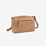 Small shoulder bag for women, camel color, Emerald minibags series. 25.5x16x06cm