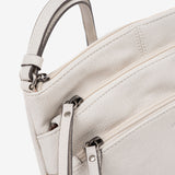 Small shoulder bag for women, beige color, Emerald minibags series. 25.5x16x06cm