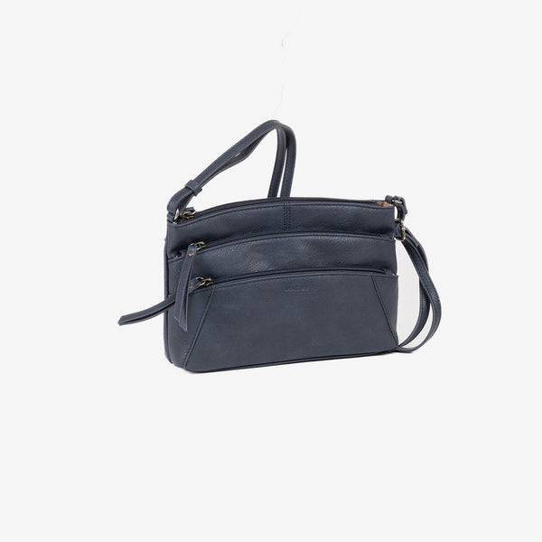 Small shoulder bag for women, blue, Emerald minibags series. 25.5x16x06cm