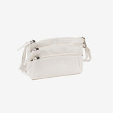 Small shoulder bag for women, white, Emerald minibags series. 25.5x16x06cm