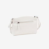 Small shoulder bag for women, white, Emerald minibags series. 25.5x16x06cm