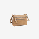 MINI CROSSBODY BAG FOR WOMEN, TAUPE COLOR, MINIBAGS SERIES. 23x16x6.5 cm