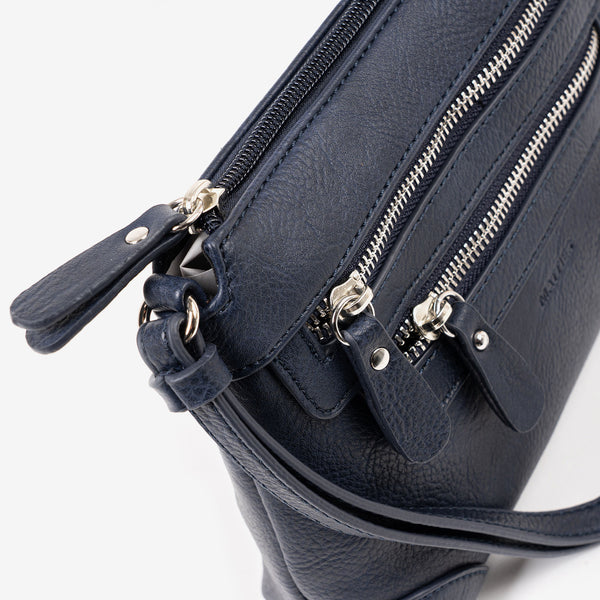 MINI CROSSBODY BAG FOR WOMEN, BLUE-V COLOR, MINIBAGS SERIES. 23x16x6.5 cm