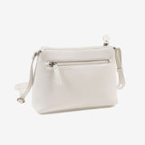 MINI BOLSO BANDOLERA PARA MUJER, COLOR BLANCO, SERIE MINIBAGS. 23x16x6,5 cm