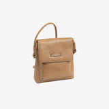 MINI CROSSBODY BAG FOR WOMEN, TAUPE COLOR, MINIBAGS ESMERALDA SERIES. 22x22x6.5 cm