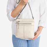 MINI CROSSBODY BAG FOR WOMEN, BEIGE-V COLOR, MINIBAGS ESMERALDA SERIES. 21x21x6 cm