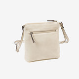 MINI CROSSBODY BAG FOR WOMEN, BEIGE-V COLOR, MINIBAGS ESMERALDA SERIES. 21x21x6 cm