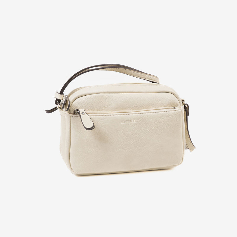 MINI CROSSBODY BAG FOR WOMEN, BEIGE-V COLOR, MINIBAGS ESMERALDA SERIES. 20x13x8 cm