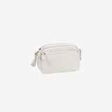 MINI CROSSBODY BAG FOR WOMEN, WHITE COLOR, MINIBAGS EMERALD SERIES. 20x13x8 cm