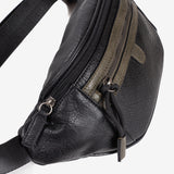 Waist bag, black color, combined collection