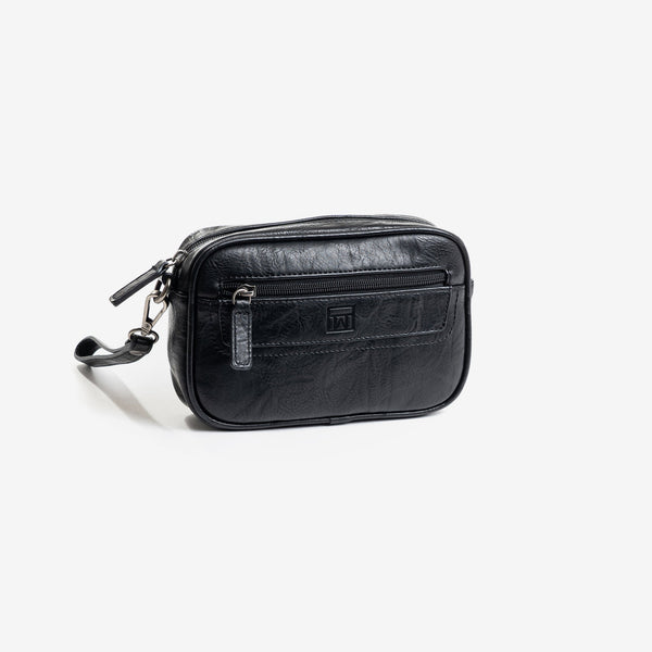 Bolso de mano para hombre, Colección nappa. 21x14x05 cm