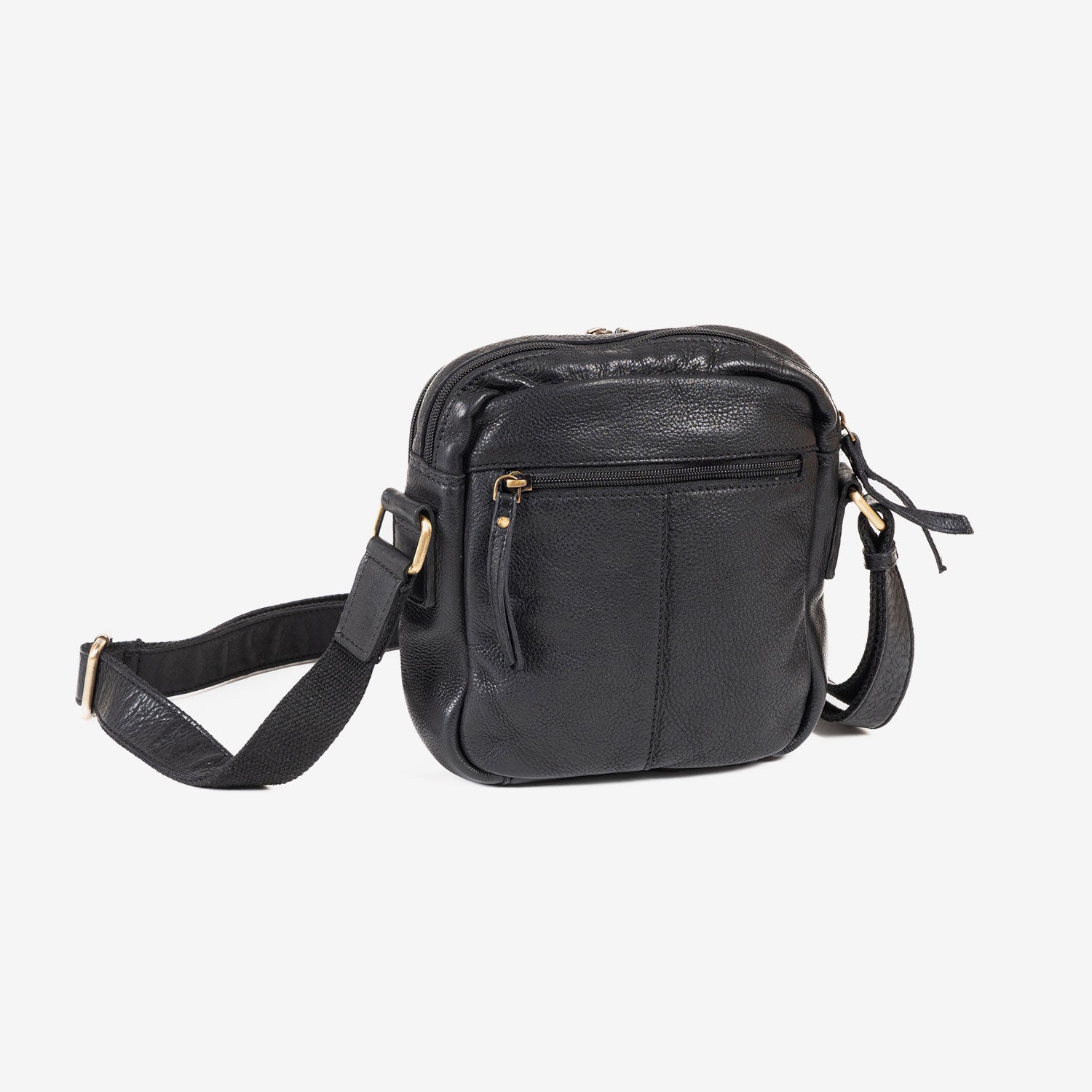 Bolso reportero para hombre, color negro, Colección antic leather