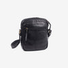 Bolso reportero para hombre, color negro, Colección antic leather. 19x25 cm