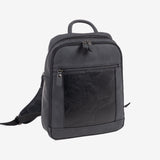 Backpack for men, black color, Canvas Collection. 27x36x9cm