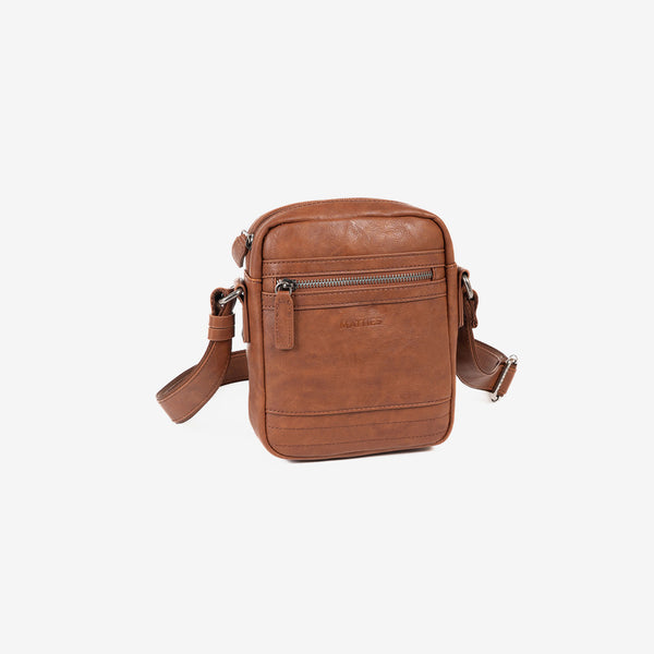Men's shoulder bag, leather color, Youth Collection. 16x20cm