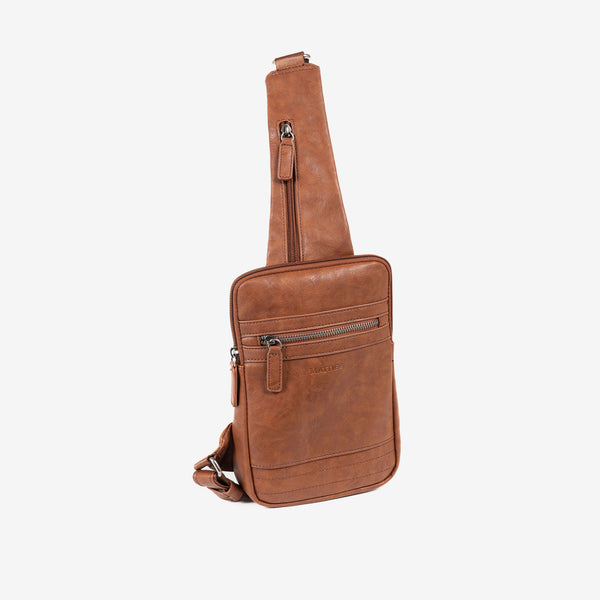 Men's shoulder bag, leather color, Youth Collection. 17X25cm