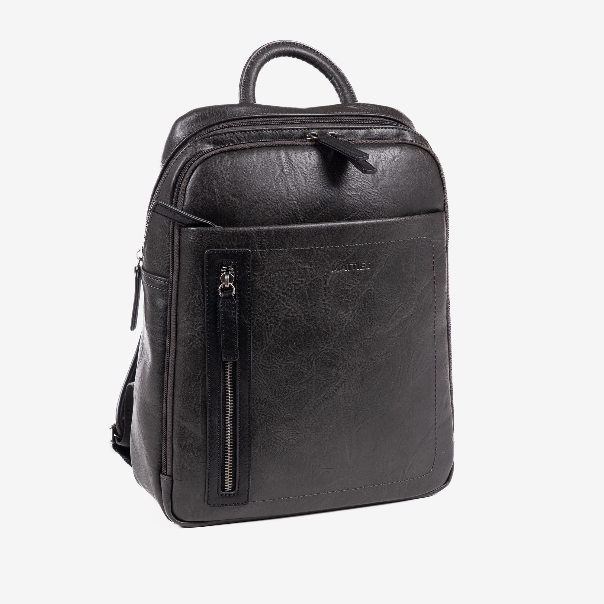 Men's backpack, brown, Verota Collection. 27x36x09cm