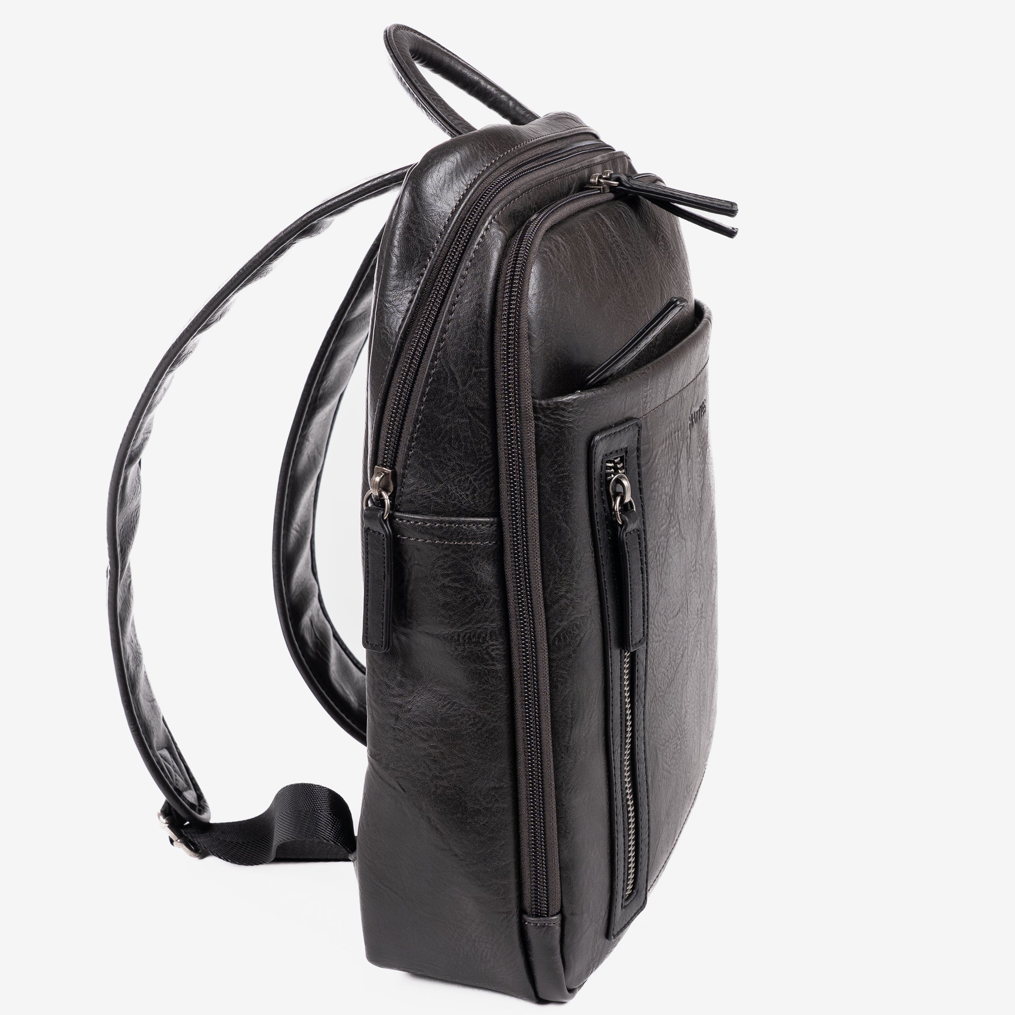 Men's backpack, brown, Verota Collection. 27x36x09cm