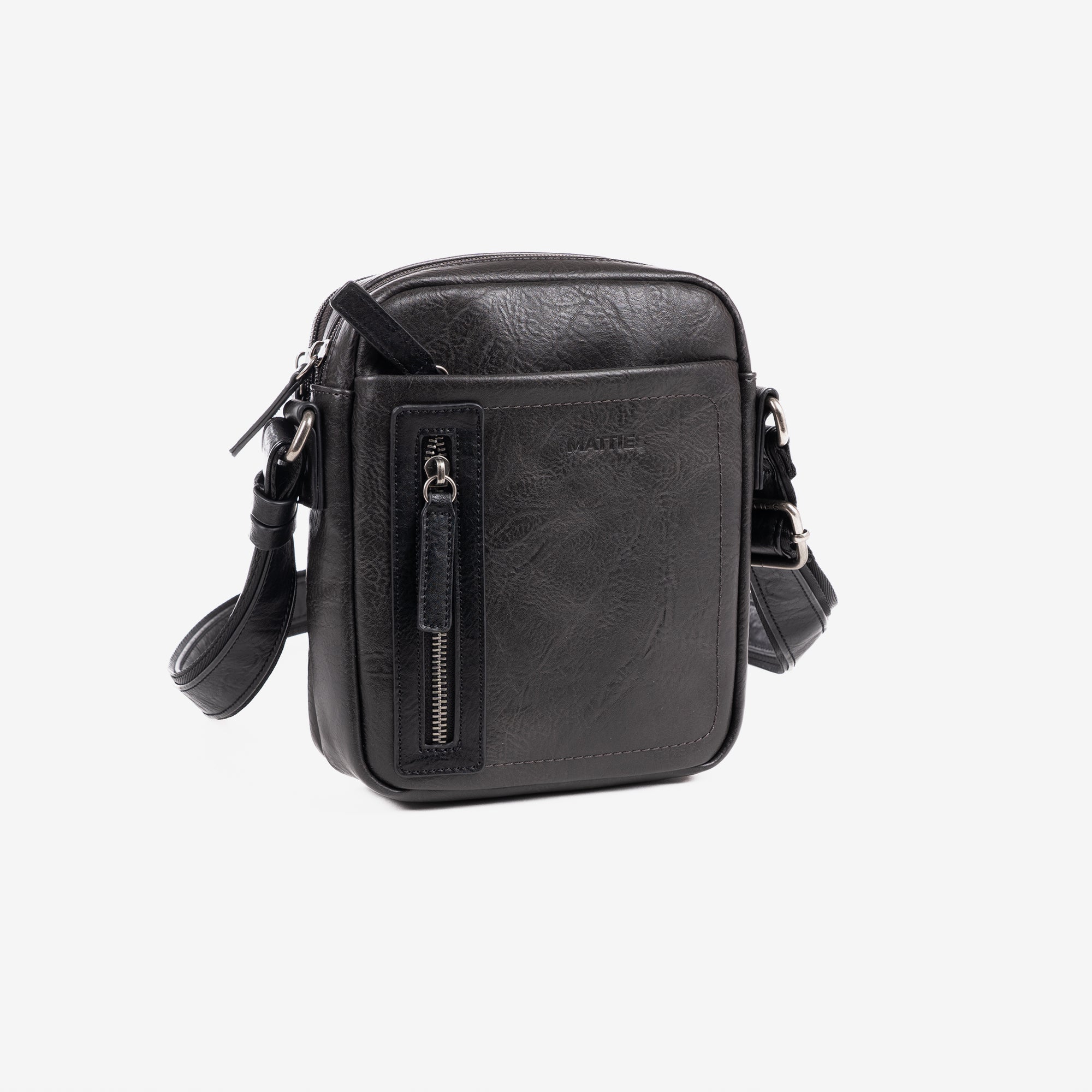 Men's shoulder bag, leather color, Verota Collection. 17x22cm