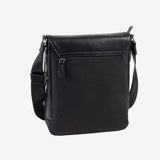 BOLSO BANDOLERA PARA HOMBRE, COLOR Negro, COLECCIÓN NYLON SPORT. 23.5x27x7.5 cm