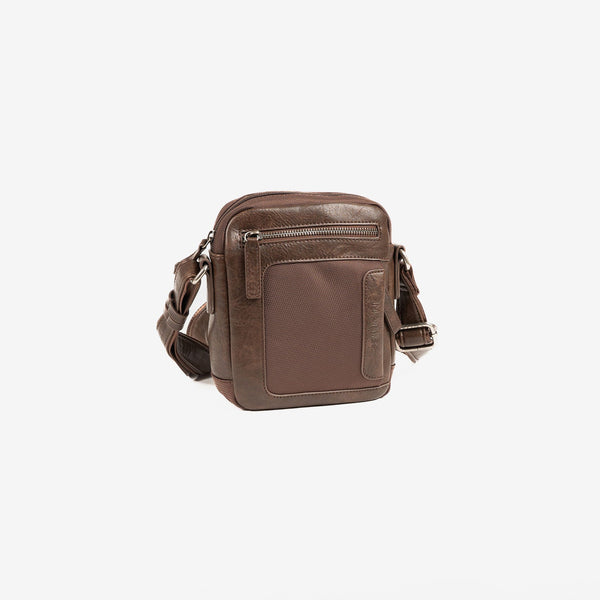 CROSSBODY BAG FOR MEN, COLOR Brown, NYLON SPORT COLLECTION. 15.5x18.5x6.5 cm