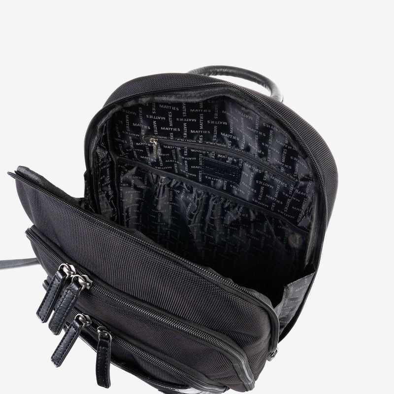 MOCHILA PARA HOMBRE, COLOR Negro, COLECCIÓN NYLON SPORT. 28x37x09 cm