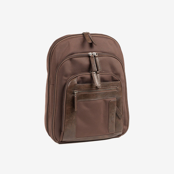 BACKPACK FOR MEN, COLOR Brown, NYLON SPORT COLLECTION. 28x37x09 cm