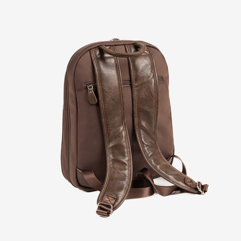 BACKPACK FOR MEN, COLOR Brown, NYLON SPORT COLLECTION. 28x37x09 cm