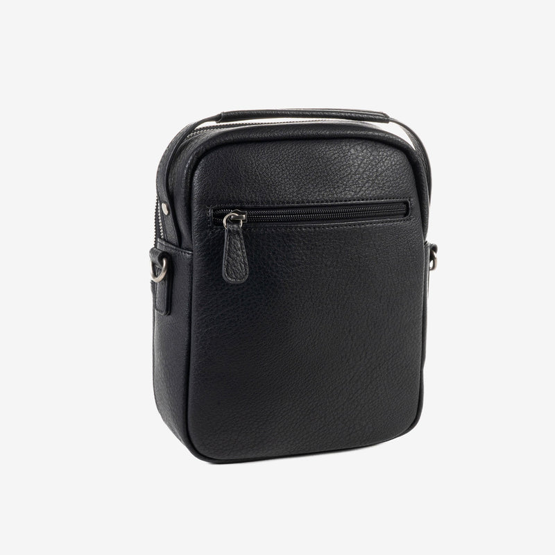 CROSSBODY BAG FOR MEN, COLOR Black, NEW NAPPA COLLECTION. 19x24.5x08 cm