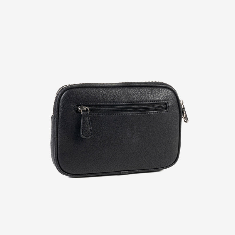 SMALL HAND BAG, COLOR Black, NEW NAPPA COLLECTION. 21x14x2.5 cm