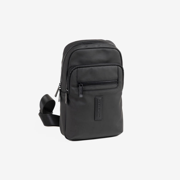 BOLSO BANDOLERA PARA HOMBRE, COLECCIÓN COATED NYLON. 19x27x7.5 cm