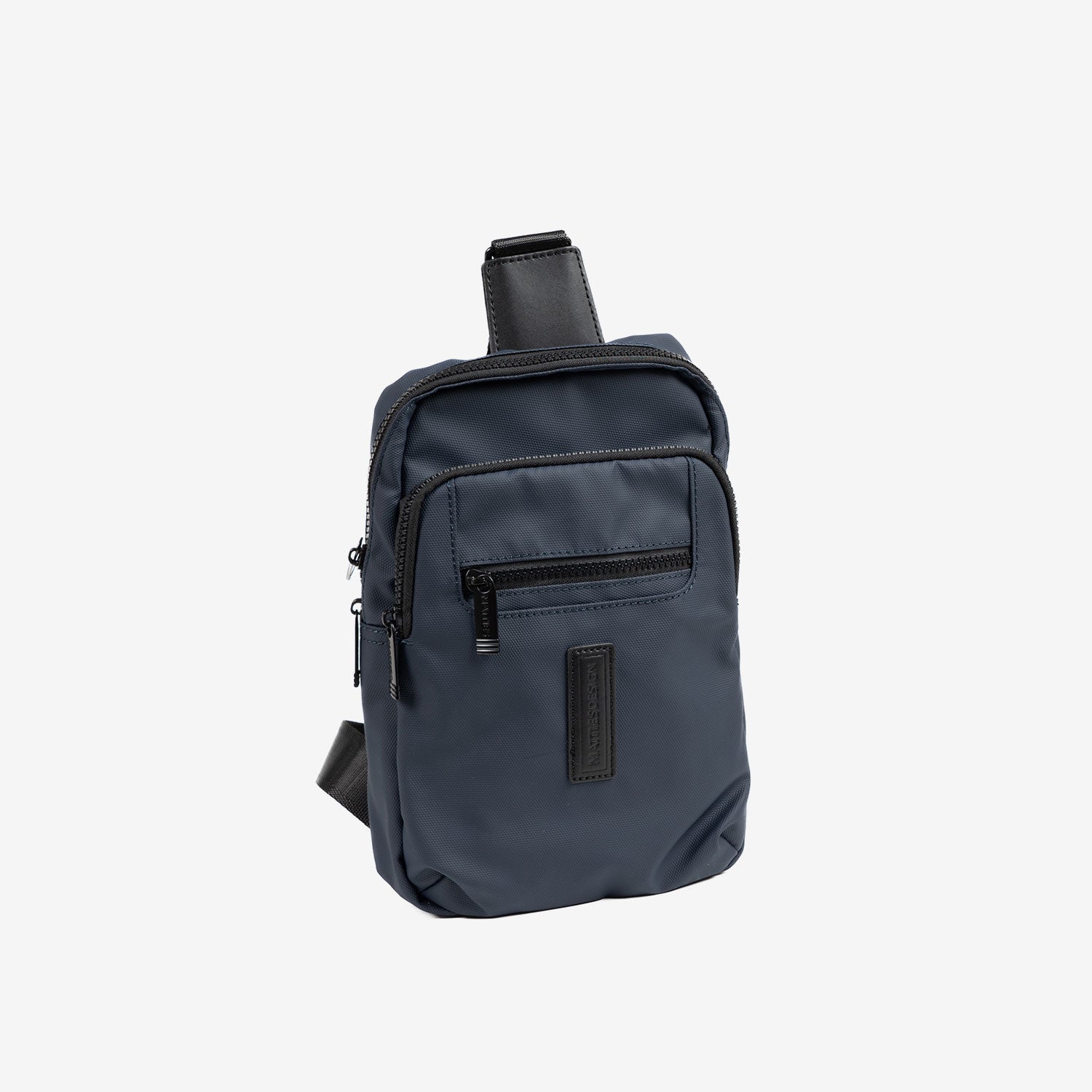MEN'S CROSSBODY BAG, COLOR Blue, COATED NYLON COLLECTION. 19x27x7.5 cm