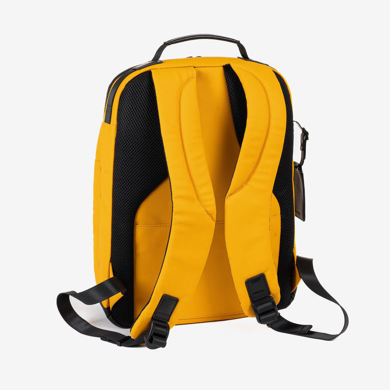 BACKPACK FOR MEN, COLOR Mustard, COATED NYLON COLLECTION. 31x40x12.5 cm