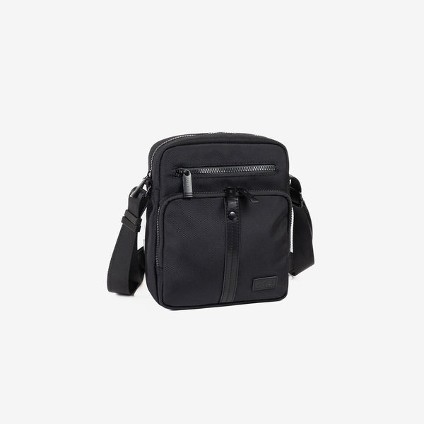 CROSSBODY BAG FOR MEN, COLOR Black, FABRIC COLLECTION. 19x23x06 cm