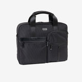 MEN'S BRIEFCASES, COLOR Black, FABRIC COLLECTION. 38x29x12 cm