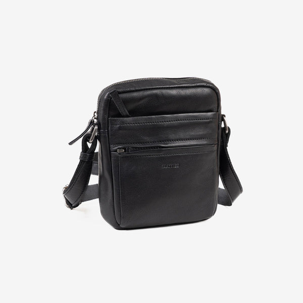 BOLSO BANDOLERA PARA HOMBRE, COLECCIÓN COW SILKY/LEATHER. 18x20 cm