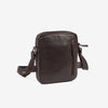 BOLSO BANDOLERA PARA HOMBRE, COLECCIÓN COW SILKY/LEATHER. 18x20 cm