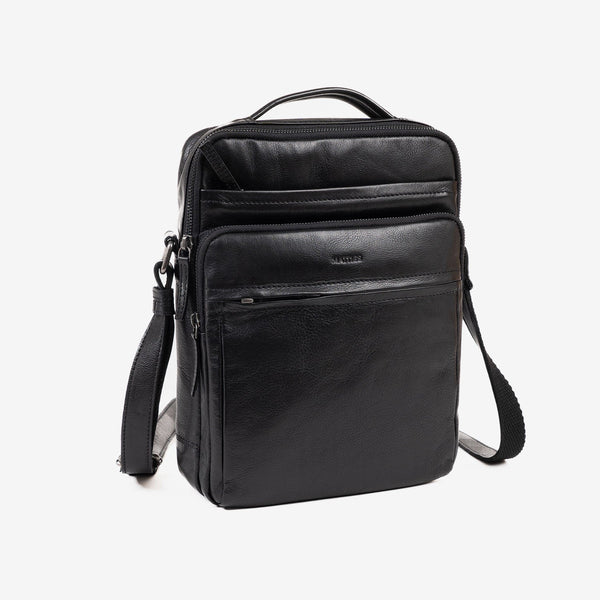 BOLSO BANDOLERA PARA HOMBRE, COLECCIÓN COW SILKY/LEATHER. 24x30 cm