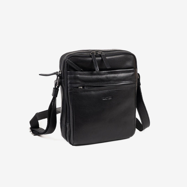 BOLSO BANDOLERA PARA HOMBRE, COLECCIÓN COW SILKY/LEATHER. 19x24 cm