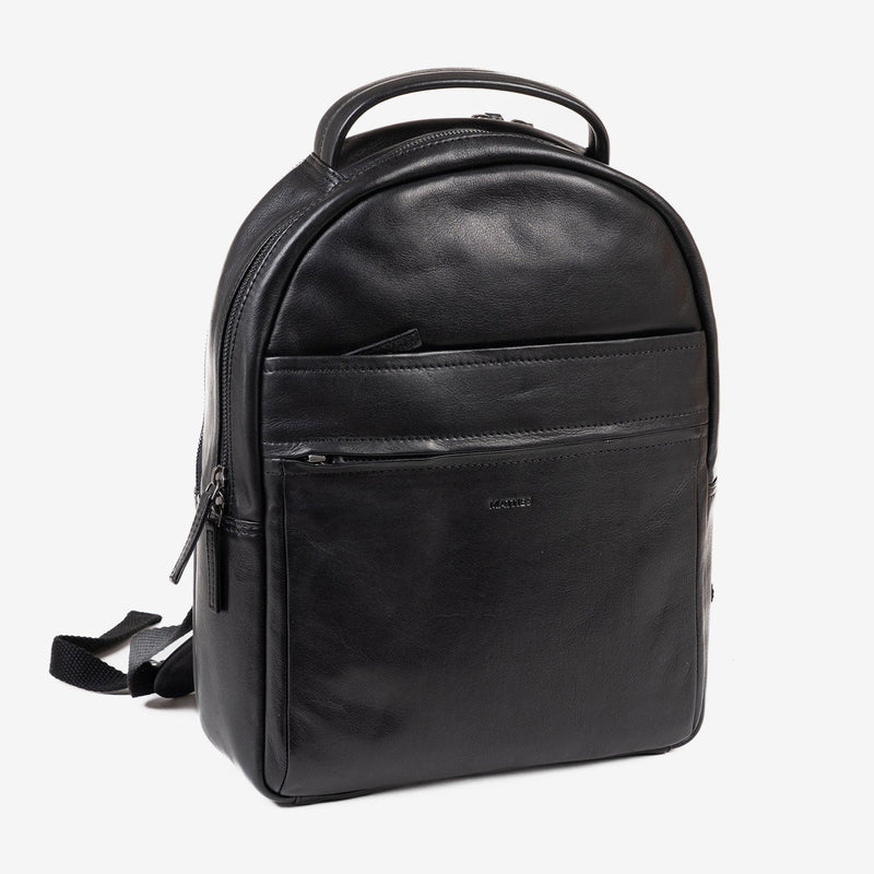 MOCHILA PARA HOMBRE, COLOR Negro, COLECCIÓN COW SILKY/LEATHER. 30x37 cm