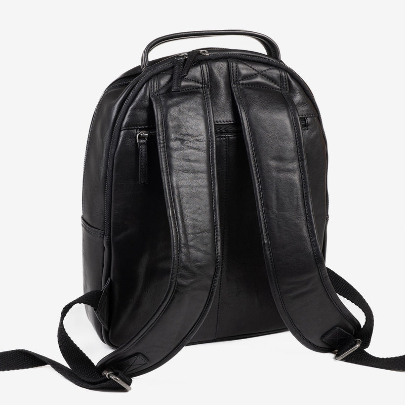 MOCHILA PARA HOMBRE, COLOR Negro, COLECCIÓN COW SILKY/LEATHER. 30x37 cm