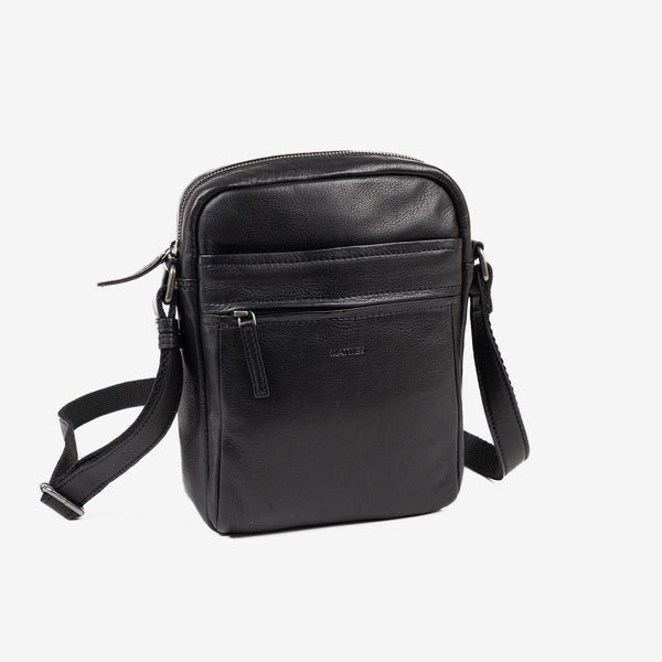 BOLSO BANDOLERA PARA HOMBRE, COLECCIÓN COW SILKY/LEATHER. 21x26.5x5.5 cm