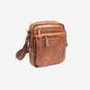 Men's crossbody bag, black color, Classic Sport Series. 19x23 cm