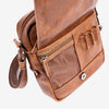 Men's crossbody bag, black color, Classic Sport Series. 19x23 cm